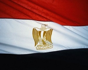 Flag of Egypt --- Image by © Royalty-Free/Corbis